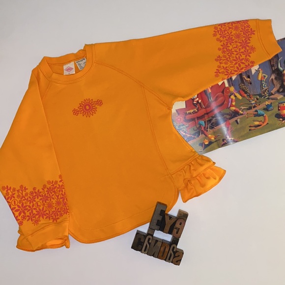 OILILY Ruffled Hem Flower Embellished Sweatshirt - Picture 4 of 8